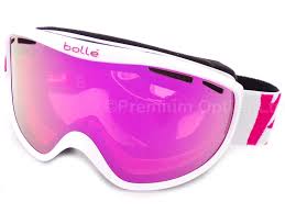 bolle sierra womens ski goggles white pink 21657