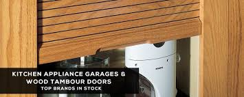 Omega tambour corner kitchen appliance garage with solid wood door, available in numerous wood species & door types. Appliance Garages Wood Tambour Doors Cabinetparts Com