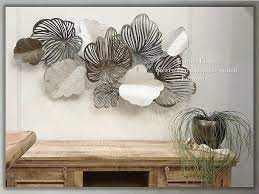 wanddecoratie modern metaal bladvormen 130 x 68 x 13 cm muur deco wandontwerp muur decor woonkamer