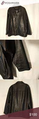 Roundtree And Yorke Black Leather Jacket Rn 58909 Leather Jacket Black Leather Jacket Black Leather