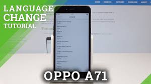 How To Change Language In Oppo A71 Language Settings Youtube