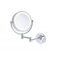 nicol 4026100 katja kosmetikspiegel led mit dimmerfunktion wandspiegel 3 fach und 7 fach vergrosserung ausklappbar kosmetikspiegel wandspiegel spiegel
