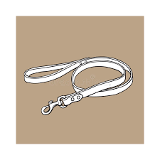 Hand drawn pet, dog leash, lead made of thick leather drawing of the dog lying down stock illustrations. Simple Pet Cat Dog Brown Leather Leash With Metal Fastener Stock Vector Illustration Of Drawing Loop 97186938