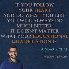 In life don't react, always respond. Follow Your Heart And Do What You Like Sundar Pichai Quotes