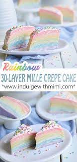 30 Layer Rainbow Mille Crepe Cake Recipe Crepe Cake Desserts Mille Crepe