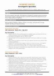 Be in direct client contact. Investigative Specialist Resume Samples Qwikresume