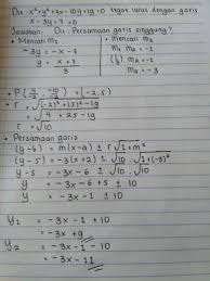 We did not find results for: Persamaan Garis Singgung Lingkaran X2 Y2 4x 10y 19 0 Yang Tegak Lurus Dengan Garis X 3y 7 0 Adalah Brainly Co Id