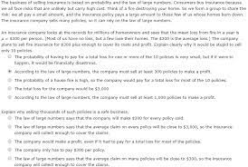 The law of large numbers is based on the likelihood of an event. The Business Of Selling Insurance Is Based On Chegg Com