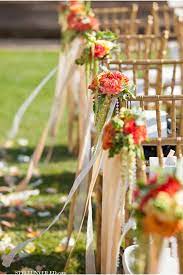 57 Fall Wedding Aisle Decor Ideas Wedding Chair Decorations Wedding Aisle Decorations Ceremony Decorations