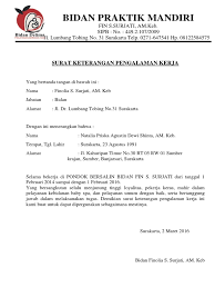 Untuk anda yang ingin mencari cotoh surat keterangan bekerja pada suatu perusahaan, mungkin surat keterangan pengalaman kerja berikut ini ak. Contoh Surat Pengalaman Kerja Bidan Nusagates
