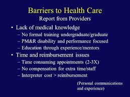 Barriers To Health Care For Women With Disabilities Education Of Health Care Providers Margaret A Turk Md Professor Physical Medicine Rehabilitation Ppt Download