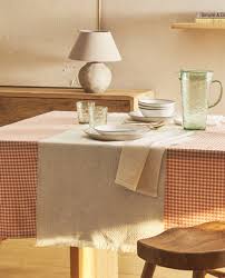 It looks so unique with the lovely texture and the neutral grey colored fingering weight yarn used in making this crochet table runner pattern. Rustic Table Runner Cream Cake Recipes Zara Home Netherlands