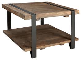 Bold in scale and rich in character, it makes a dramatic backdrop for entertaining and display. Modesto 27 Reclaimed Wood Square Coffee Table Rustic Natural Industrial Coffee Tables By Bolton Furniture Inc Houzz