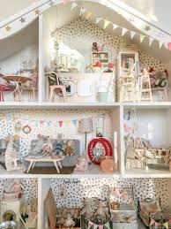 Dollhouse Miniature Garland Mini Bunting Flags For Vintage Doll House Decor Doll Birthday Party Or Christmas In 2020 Dolls House Interiors Dollhouse Bookcase Maileg Doll House