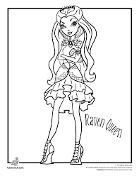 Ever After High Coloring Pages Ever After High Raven Queen Cartoon Jr Ever After High Coloring Pages Raven Queen