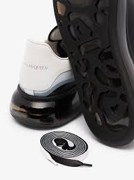 Black And White Alexander Mcqueen Sneakers Alexander Mcqueen Black And White Oversized Leather Sneakers Browns In 2020 Brown Sneakers Leather Sneakers Alexander Mcqueen Sneakers