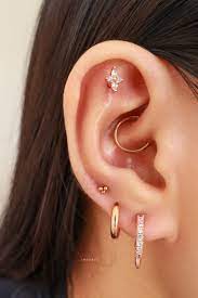 Beautiful Multiple Cartilage Ear Piercing Ideas Flower Earring Studs Hoop Ring Www Impur Nose Piercing Jewelry Flower Earrings Studs Belly Piercing Jewelry