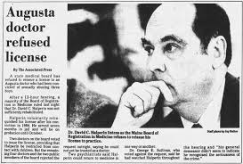 Augusta doctor [Dr. David Carlos Halperin] refused license.