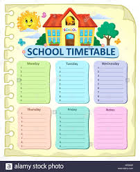 School Time Table Chart Cut Out Stock Images Pictures Alamy