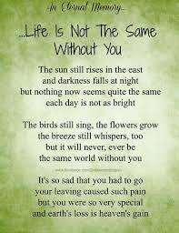 Life Is Not The Same With Out You Heaven Quotes Grief Quotes Grieving Quotes Happy birthday in heaven quotes. grief quotes