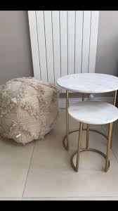 Pouffe And Marble Table Nest From Considered By Helen James At Dunnes Stores Furniture Design Furniture Coffee Table