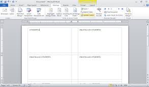 Hit enter and tab again to create the next line and. 10 Things You Should Know About Printing Labels In Word 2010 Techrepublic