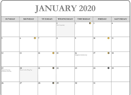 free printable january moon calendar 2020 phases templates