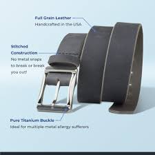 My son is only 7 and has be diagnosed with a nickel allergy. Nickel Smart Nickel Free Belts Titanium Work Belt Distressed Gray By Nickel Smart Walmart Com Walmart Com