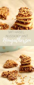 Nougatherzen Mit Haselnusskrokant Ein Leckeres Platzchen Rezept Rezept Rezept Kekse Platzchen Rezept Platzchen Backen Weihnachten