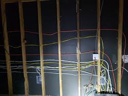 Installing wiring in a metal stud wall is very similar to wiring in wood stud walls, with a few exceptions. Multiple Holes In Exterior Wall Studs For Electrical Wiring Home Improvement Stack Exchange
