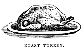Black And White Cooked Turkey Clipart Old Book Paper Cooking Turkey Recipes Black And White Clip Art Vintage Food Printable Old Cookbook Page Vintage Graphics Ink Illustrations Digital Stamps