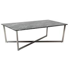 Two drawers are sized for remotes, magazines and other essentials. Llona Black Marble Look Rect Coffee Table By Euro Style Eurway