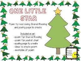 One Little Star Christmas Poetry Activity Christmas Poetry Activities Poetry Activities Christmas Poetry