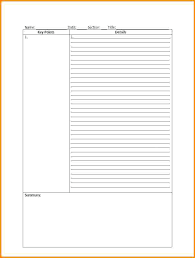 Notes Template Word Letterhead Sample Cornell Paper Note Taking ...