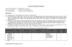إِنَّهُۥ لَذُو حَظٍّ عَظِيمٍ d. Doc Silabus Tafsir Ilmu Tafsir X Ma Peminatan Agustus Pondok Tahfiz Academia Edu