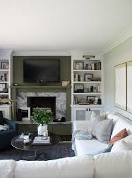 The image above shows a television with it's own little nook above the fireplace. Design Discussion Tv Over The Fireplace Room For Tuesday