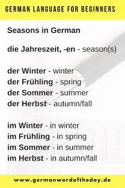 seasons in german most used german words german vocabulary list for beginners german for beginners german language learning german grammar german phrases