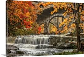 Beautiful Berea Falls In Autumn Ohio Waterfall Photo Ohio Photography Ohio Fall Foliage