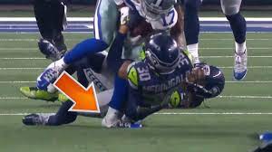 Allen Hurns Gruesome Ankle Injury Seahawks Vs Cowboys Wild Card Youtube