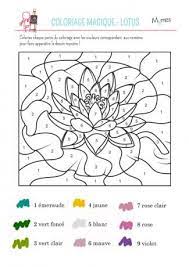 coloriage magique le lotus avec numero voiture gt