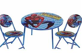 The Amazing Spider Man Spiderman 3 Piece Folding Table Amp Chair Set Spiderman Spiderman Home Chair Set