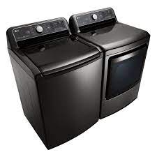 Slw241w washer with the 3.88 cu.ft. Lg Washer Dryer Set Black Stainless Steel