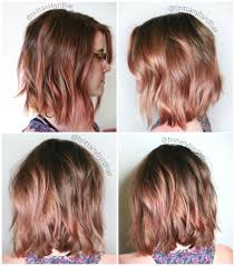 Rose Gold Balayage By Brittanybyrdhair Balayage Hair Balayage Brunette Short Ombre Hair Blonde