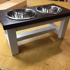 Farmhouse Table Dog Food Feeder Farm Table Dog Feeding Station Farmhouse Table