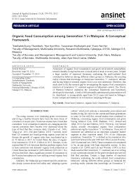 However, in the developing country like malaysia, the growth in online purchase is still relatively slow compare to the. Pdf Organic Food Consumption Among Generation Y In Malaysia A Conceptual Framework
