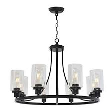 Many types of ceiling pendant lights are available on today's market, and capitol lighting carries them all. Farmhouse Black Dining Room Chandelier Cross Framed Box Lantern Pendant Light Melucee 5 Light Industrial Kitchen Island Lighting With Clear Glass Shade Ceiling Lights Tools Home Improvement