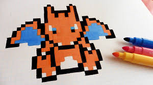 Handmade Pixel Art How To Draw Charizard Pixelart Pixel Art Pokemon Anime Pixel Art Pixel Drawing