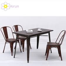 6 mm ) wide 3 foot ( 914.4 mm ) long 30.5 inches ( 77.4 mm ) high.very for sale solid mango wooden dining table and four dining chairs. China Factory Direct Sale Simple Retro Style Wooden Metal Iron Frame Dining Table Photos Pictures Made In China Com