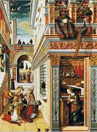 It was created by carlo crivelli in 1486. File Carlo Crivelli Annunciation With St Emidius 1486 London Jpg Wikimedia Commons
