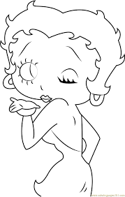 All of it in this site is free, so you can print them as many as you like. Kiss Of Betty Boop Coloring Page For Kids Free Betty Boop Printable Coloring Pages Online For Kids Coloringpages101 Com Coloring Pages For Kids